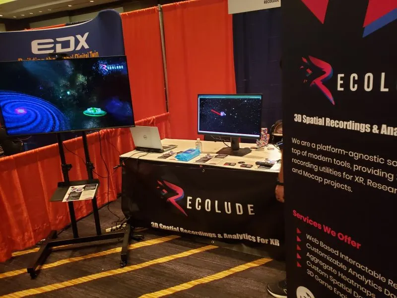 Recolude setup at a conference